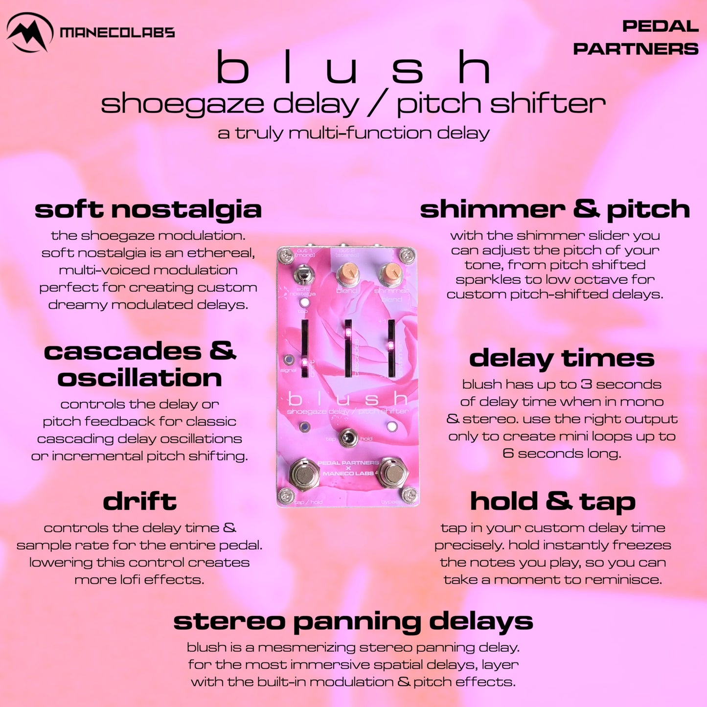 blush shoegaze delay/pitch shifter | pedal partners